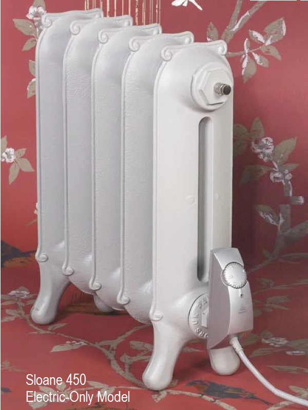 Sloane Cast Iron Radiator - 450mm High, 4 Section